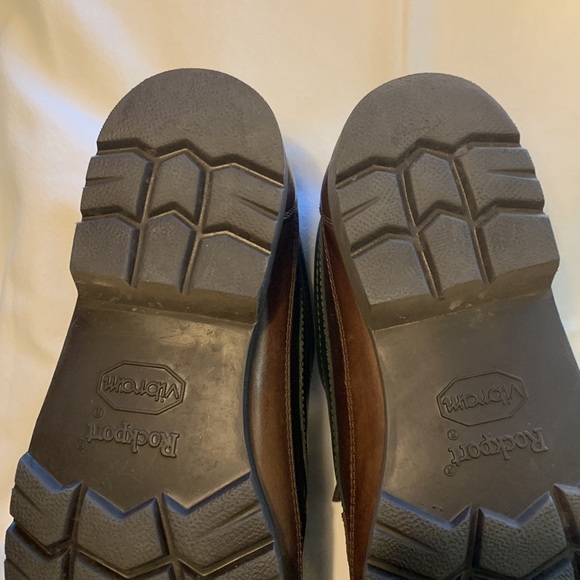 Rockport Vintage Leather Gore Tex Vibram Oxford Shoes Size 12 Brown & Green - Picture 8 of 12